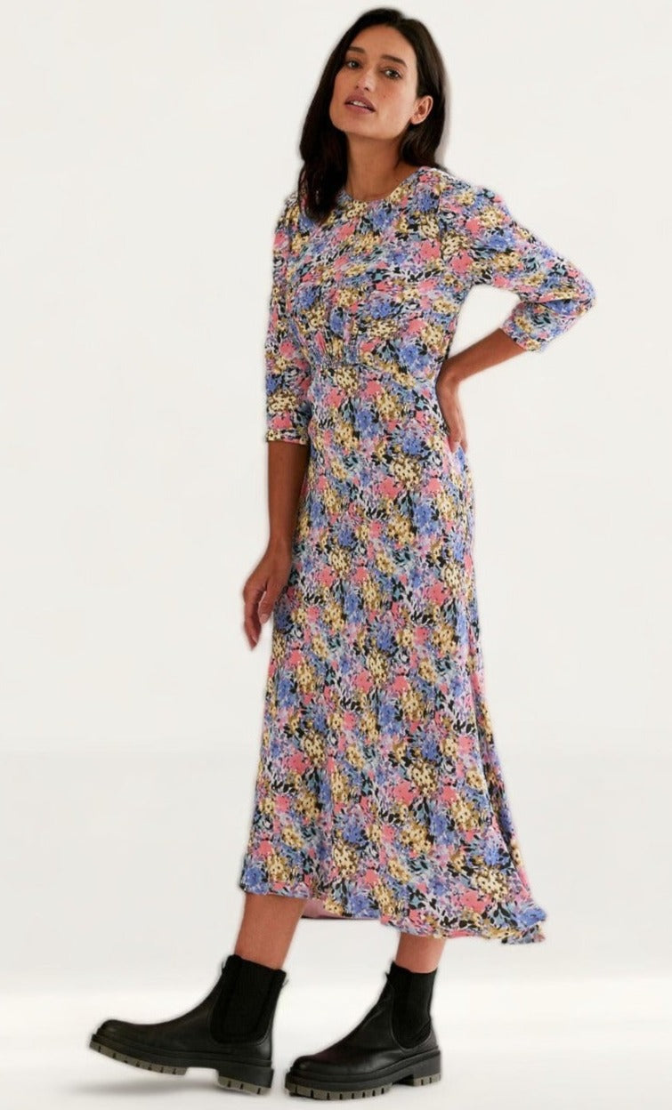 M&S X Ghost Floral Empire Line Midi Tea Dress