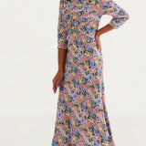 M&S X Ghost Floral Empire Line Midi Tea Dress