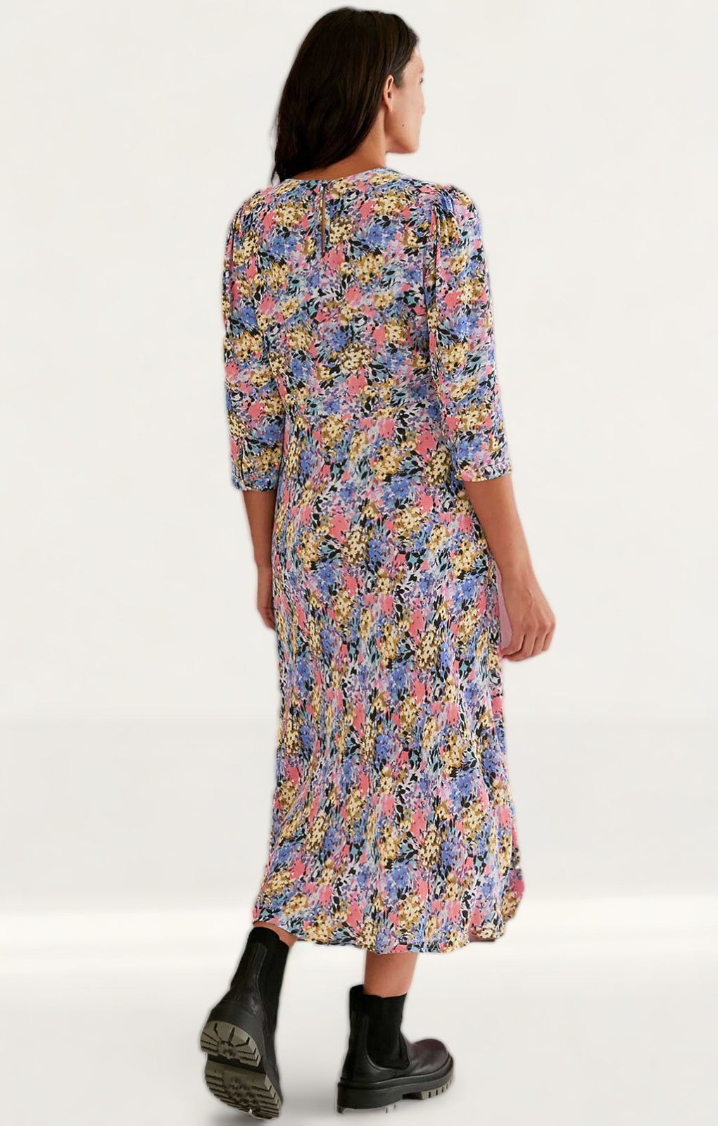 M&S X Ghost Floral Empire Line Midi Tea Dress