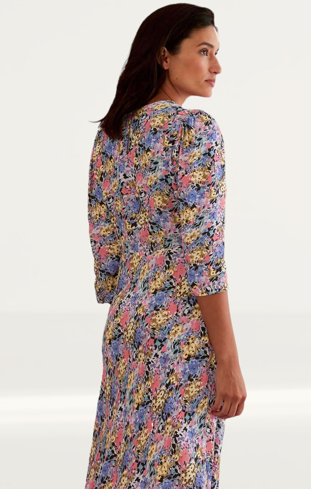 M&S X Ghost Floral Empire Line Midi Tea Dress