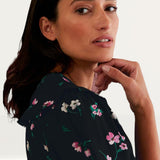 M&S X Ghost Floral Frill Detail Midi Tea Dress