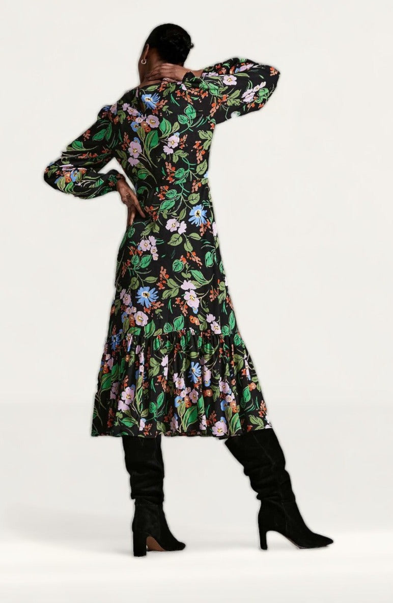 M&S X Ghost Floral Tiered Midi