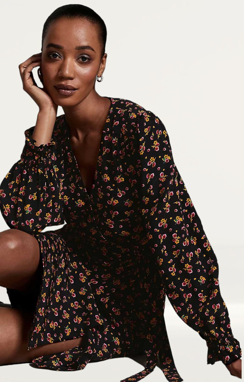 M&S X Ghost Floral Wrap Dress