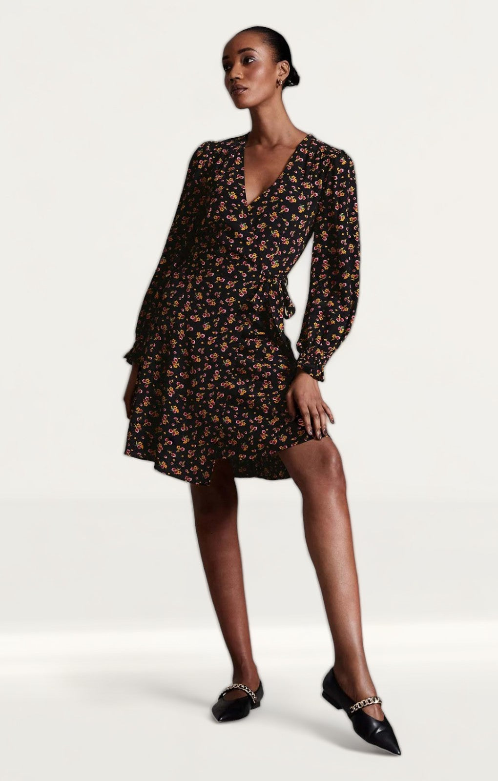 M&S X Ghost Floral Wrap Dress