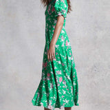 M&S X Ghost Green Floral Midi Dress