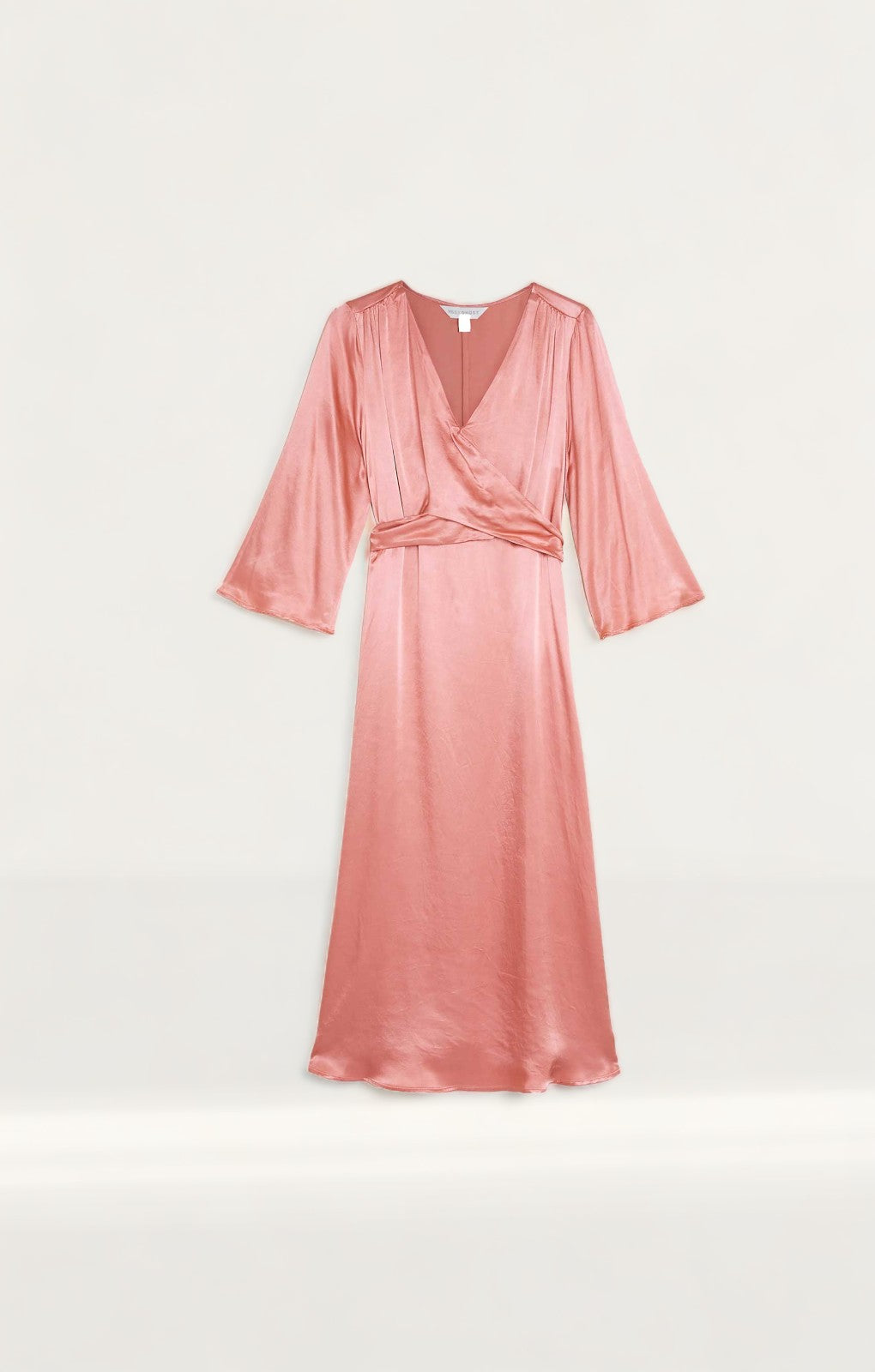 M&S X Ghost Satin V-Neck Midi Wrap Dress product image