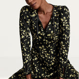 M&S X Ghost Tie Neck Midi