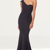 Jarlo Black Annabelle One Shoulder Maxi Dress