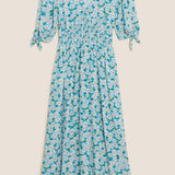 M&S X Ghost Daisy Shirred Waist Midi Dress product image