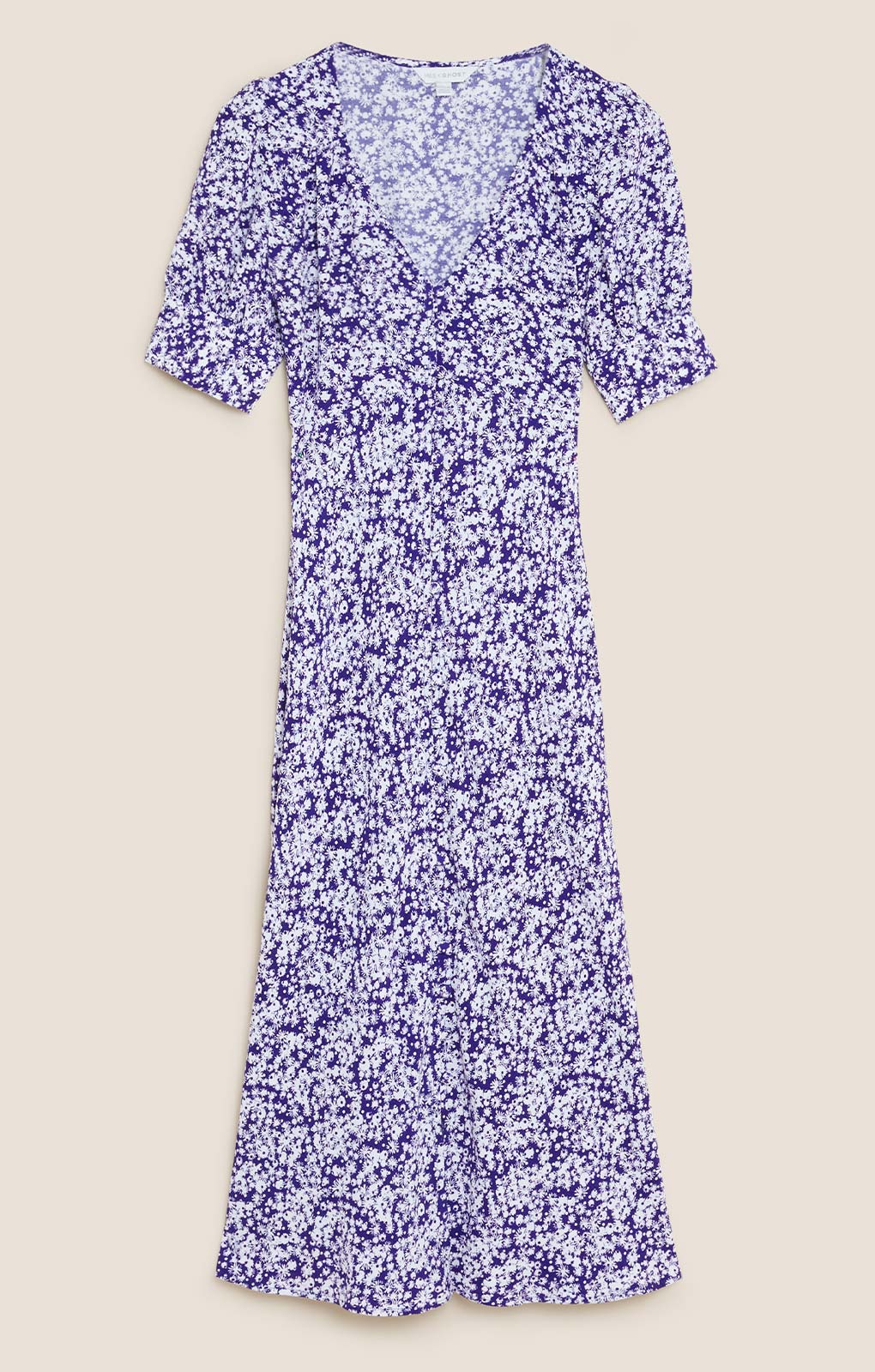 M&S X Ghost Ditsy Button Detail Dress