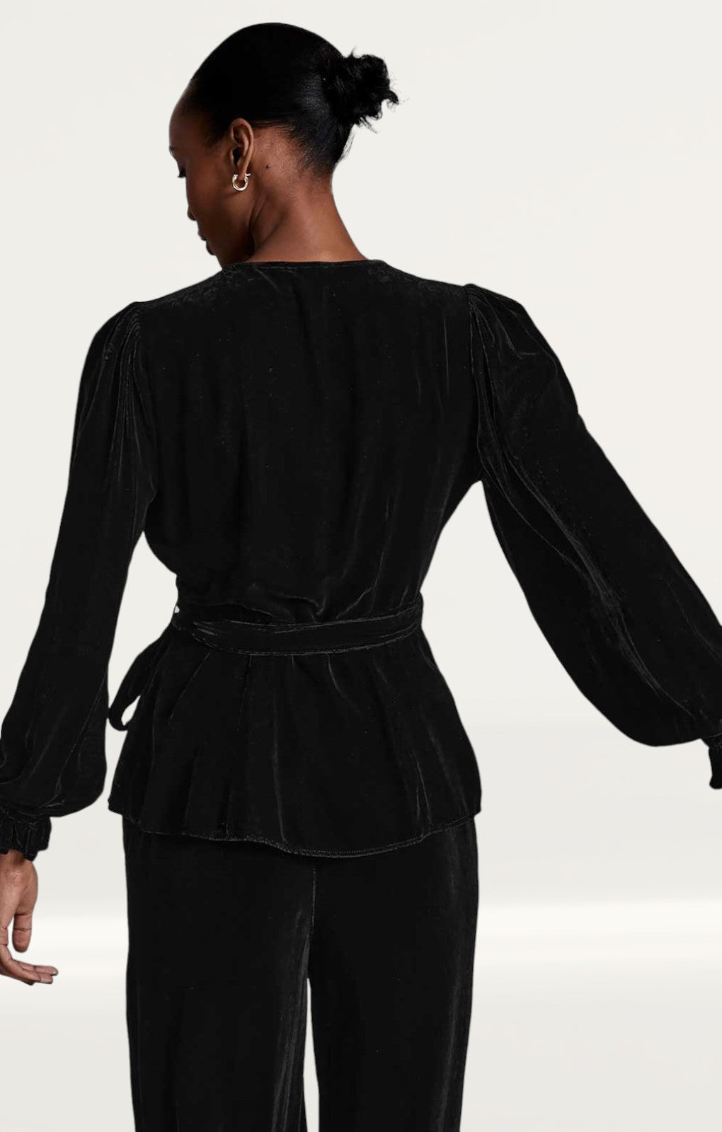 M&S X Ghost Velvet Wrap Top