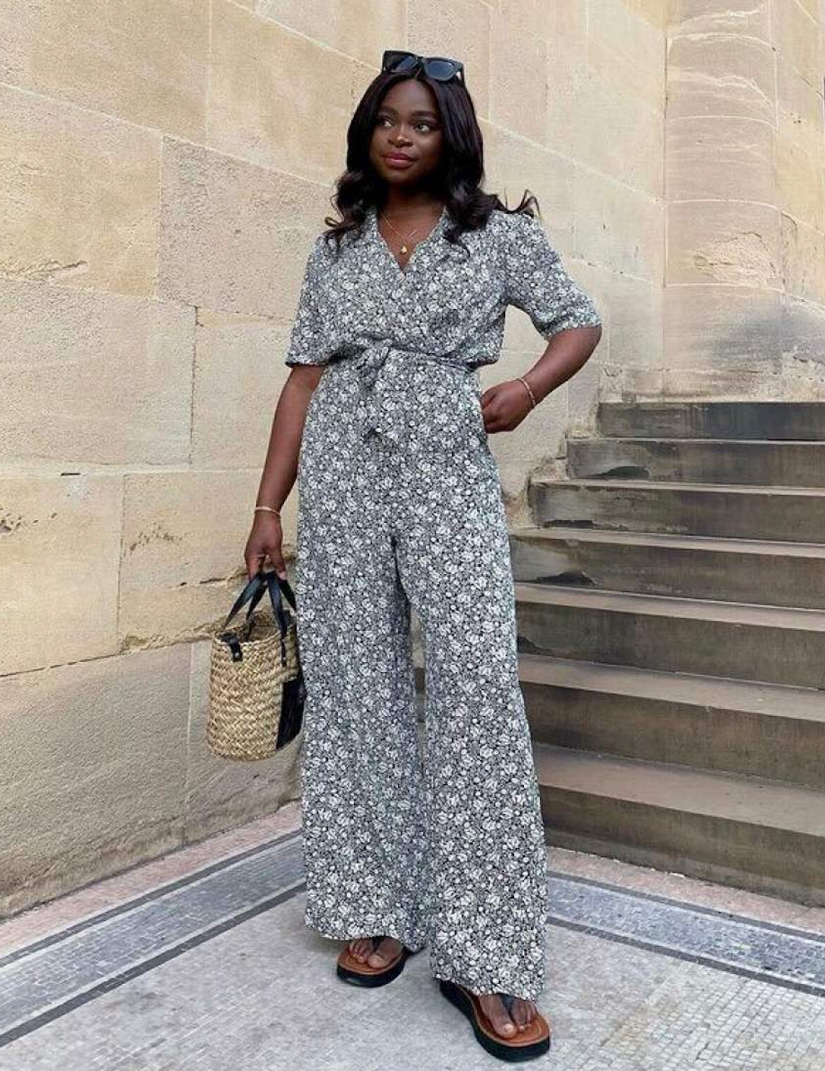 Ditsy jumpsuit sales