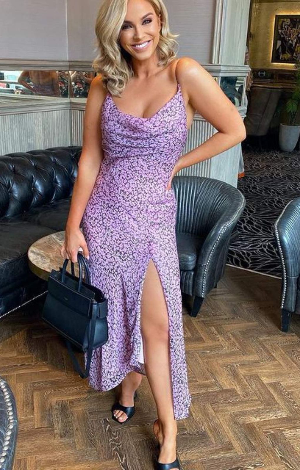 Misha Pink Floral Lisa Dress