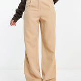 Miss Selfridge Slouchy Straight Leg Dad Trouser In Stone
