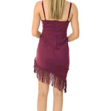 Missguided Maroon Tassel Bodycon Dress