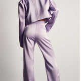Misspap Lilac Boxy Cropped Jacket and Trouser Co-Ord product image