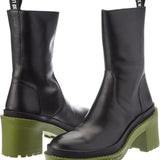 Love Moschino Chunky Heel Ankle Boots In Black