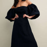 Nobody's Child Black Maxine Midi Dress