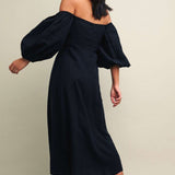 Nobody's Child Black Maxine Midi Dress