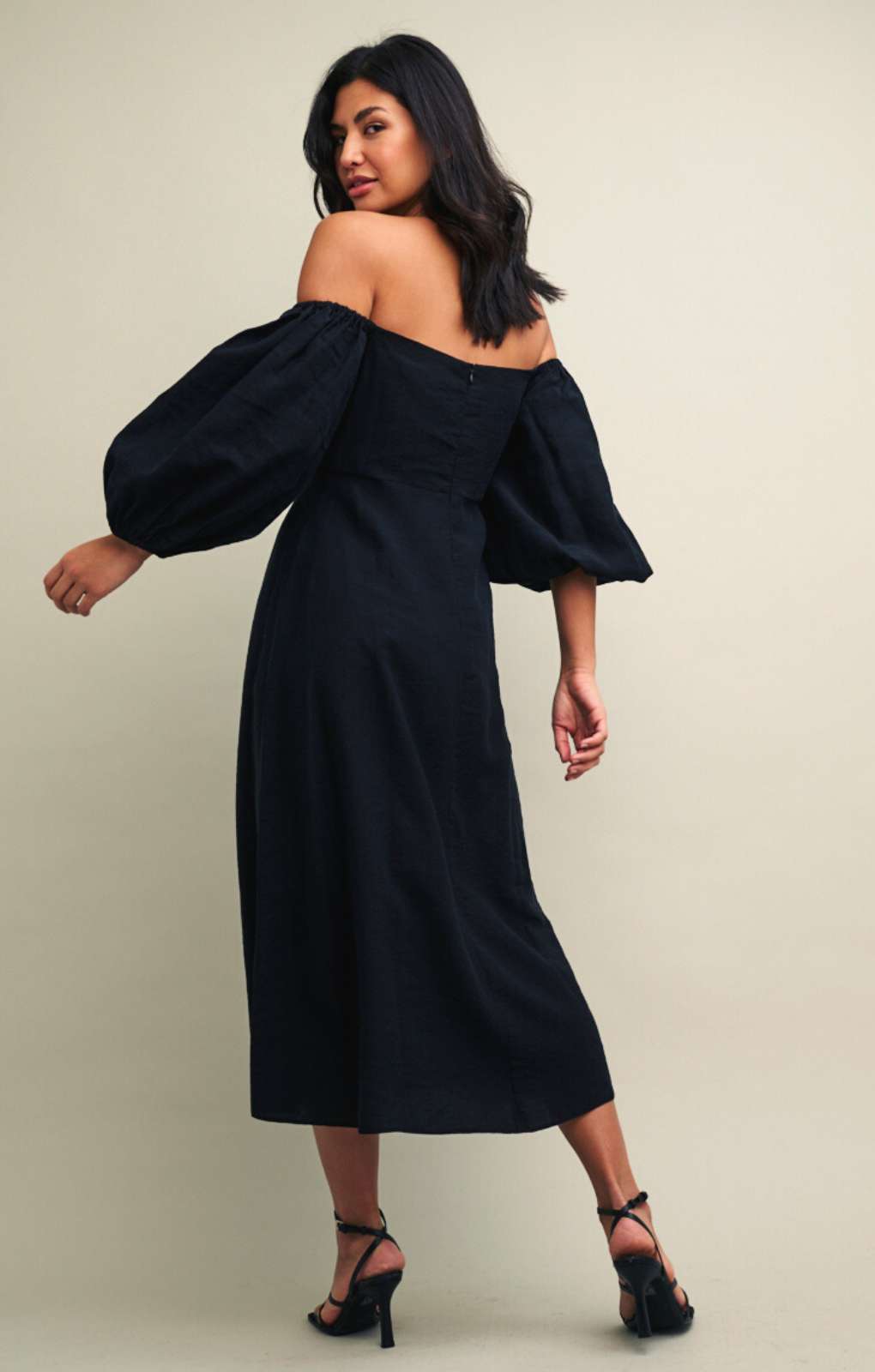 Nobody's Child Black Maxine Midi Dress