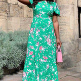 M&S X Ghost Green Floral Midi Dress