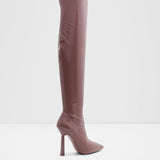 ALDO Nella Over The Knee Patent Boots In Pink