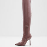 ALDO Nella Over The Knee Patent Boots In Pink