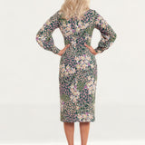 Never Fully Dressed Green Floral High Neck Midi Dress product image
