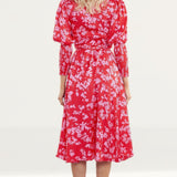 Never Fully Dressed Red/Pink Print Victoria Dress