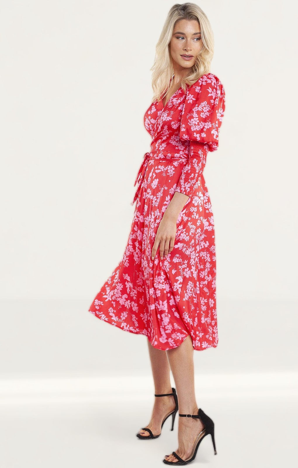 Never Fully Dressed Red/Pink Print Victoria Dress