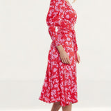 Never Fully Dressed Red/Pink Print Victoria Dress