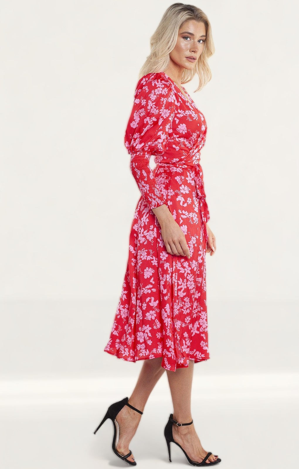 Never Fully Dressed Red/Pink Print Victoria Dress