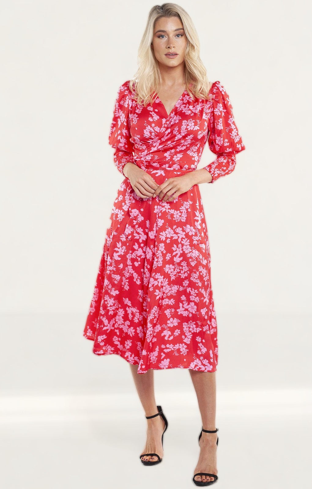 Never Fully Dressed Red/Pink Print Victoria Dress
