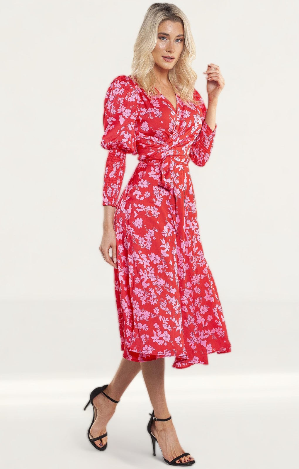Never Fully Dressed Red/Pink Print Victoria Dress