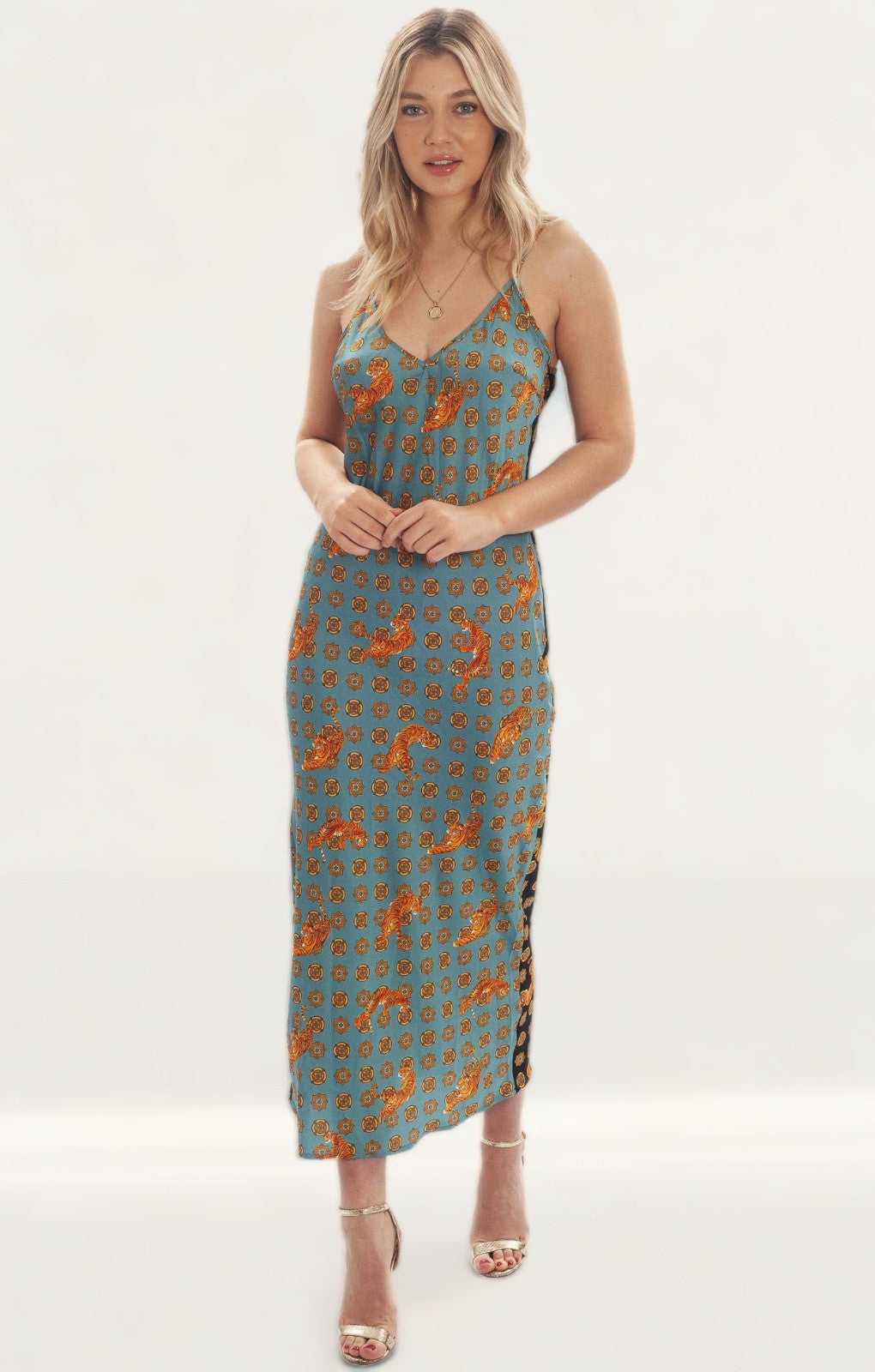 Never Fully Dressed Tiger Print Maxi Dress product image