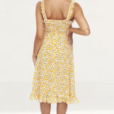 Never Fully Dressed Yellow Midi Dress With Frill Detail product image