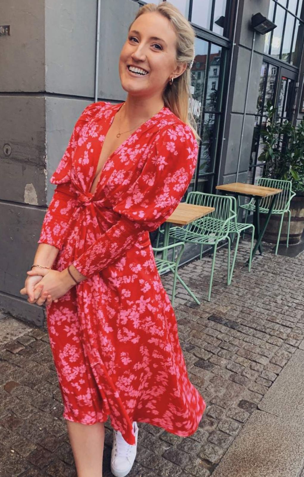 Never Fully Dressed Red/Pink Print Victoria Dress