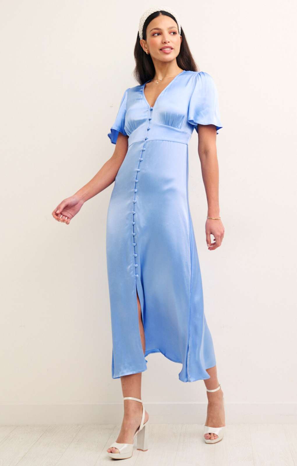 Nobody's Child Blue Erin Midaxi Dress