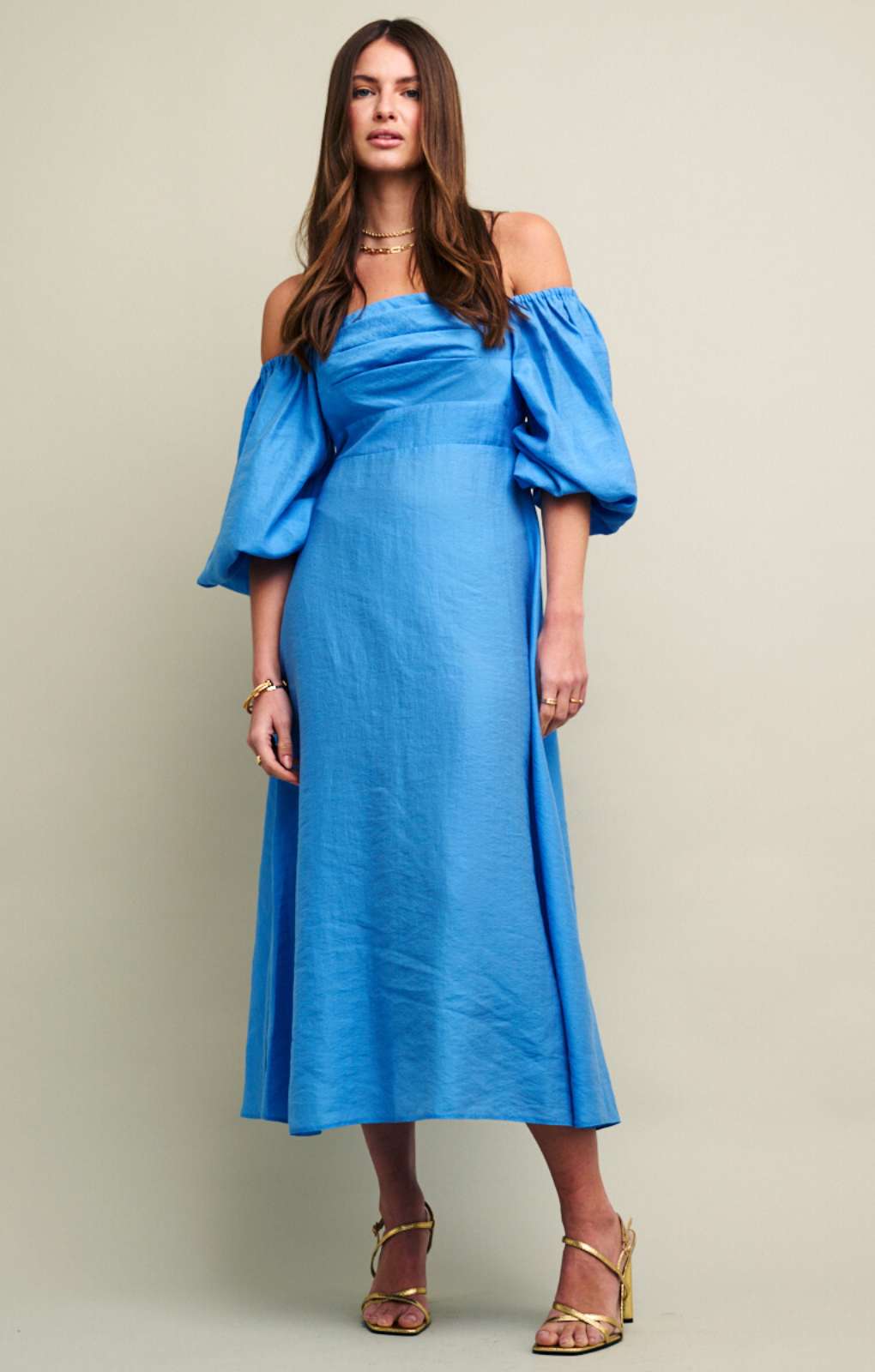 Nobody's Child Blue Maxine Midi Dress