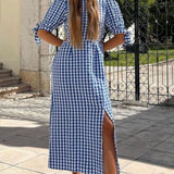 Nobody's Child Cut Out Gingham Esme Midi Dress