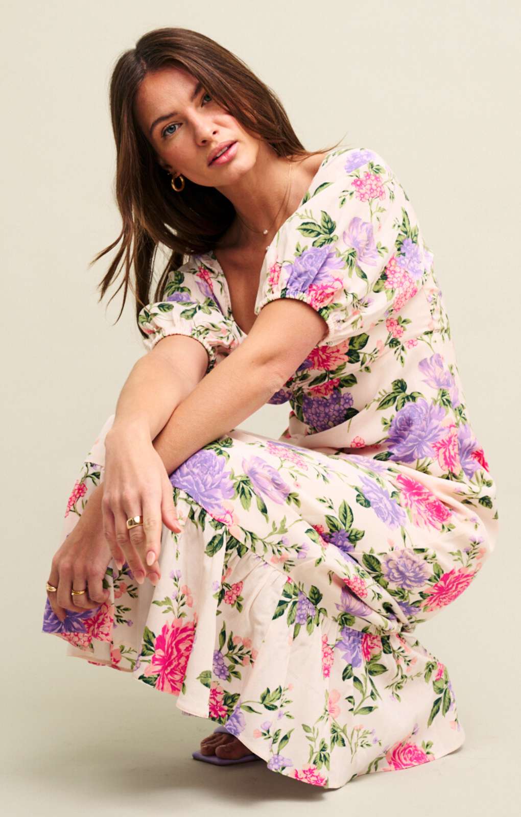 Nobody's Child Floral Darcie Midi