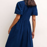 Nobody's Child Navy Crinkle Starlight Midi Dress product image