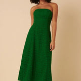 Nobody's Child Green Floral Broderie Anglaise Fern Midi Dress