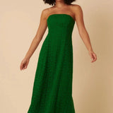Nobody's Child Green Floral Broderie Anglaise Fern Midi Dress