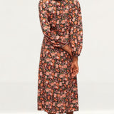 Nobody's Child Autumnal Floral Phoebe Collared Midi Dress