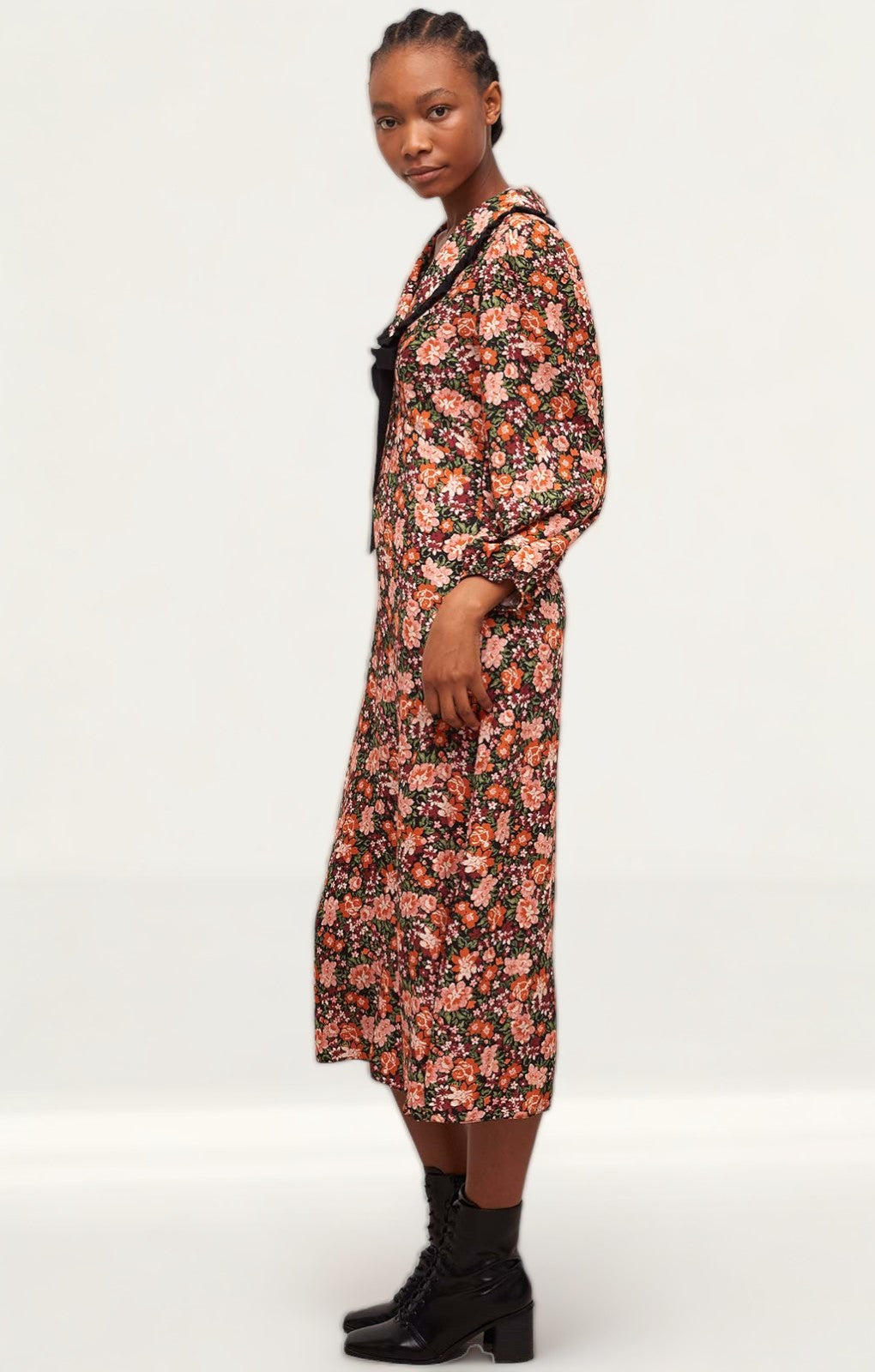 Nobody's Child Autumnal Floral Phoebe Collared Midi Dress product image