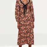 Nobody's Child Autumnal Floral Phoebe Collared Midi Dress
