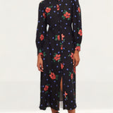 Nobody's Child Black Spot Floral Tessie Midi Dress product image