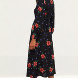 Nobody's Child Black Spot Floral Tessie Midi Dress product image
