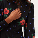 Nobody's Child Black Spot Floral Tessie Midi Dress product image